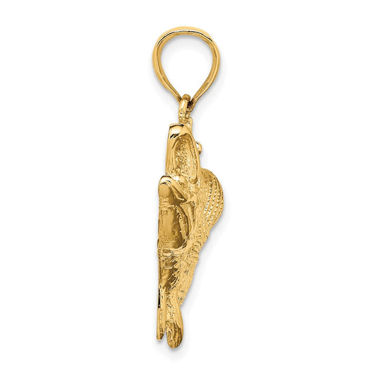 10K Large Open Mouth Bass Fish Charm