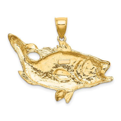 10K Large Open Mouth Bass Fish Charm