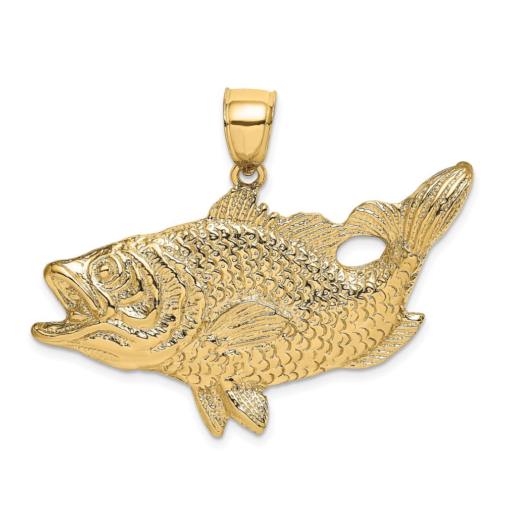 10K Large Open Mouth Bass Fish Charm