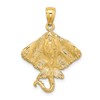 10K 2-D Stingray Charm