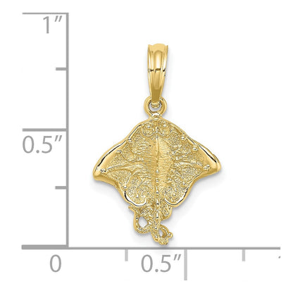 10K 2-D Stingray Charm