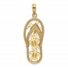 10K Cut-out Triple Turtle Flip-Flop Charm