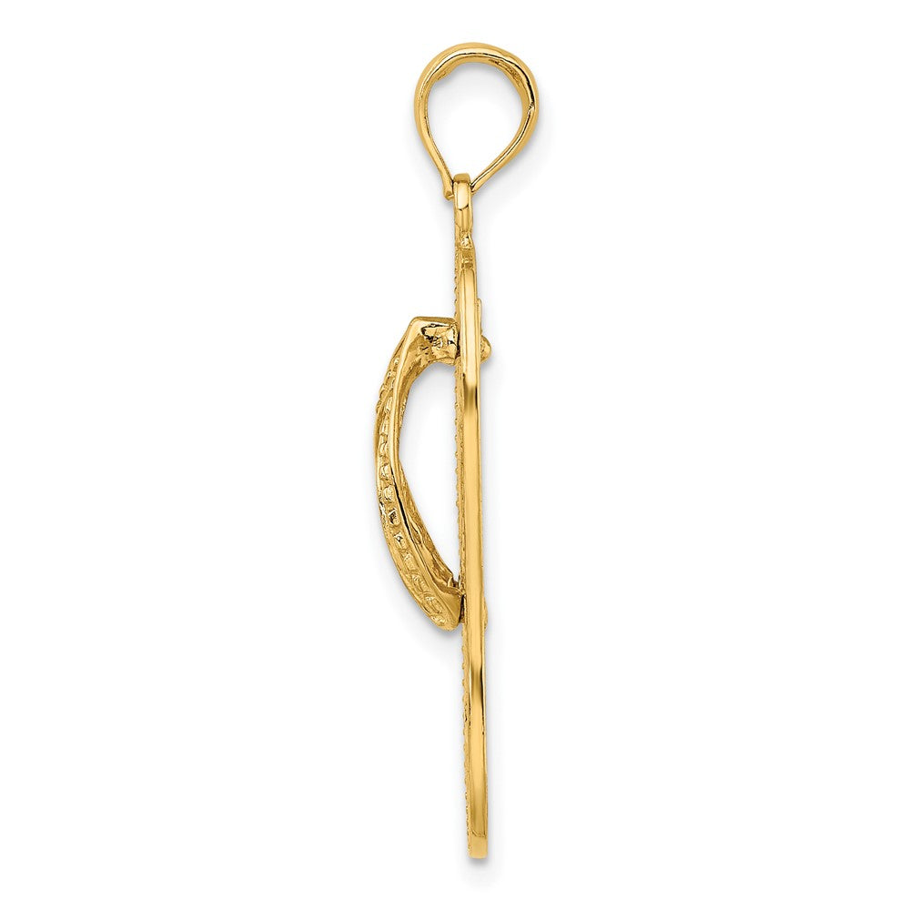 10K Cut-out Multi Starfish Flip-Flop Charm
