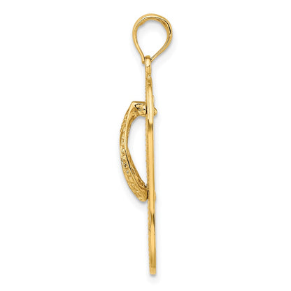 10K Cut-out Multi Starfish Flip-Flop Charm