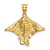10K 2-D Spotted Eagle Ray with Holes Charm