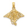 10K 2-D Spotted Eagle Ray with Holes Charm