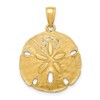10K Polished Cut-out Large Sand Dollar Charm