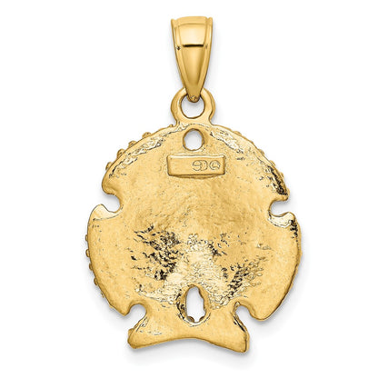 10K 2-D Sand Dollar Charm