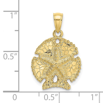 10K 2-D Sand Dollar Charm