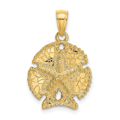 10K 2-D Sand Dollar Charm