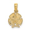10K Sand Dollar Charm