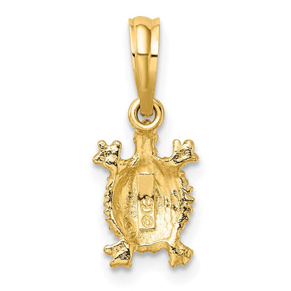 10K 2-D Land Turtle Charm