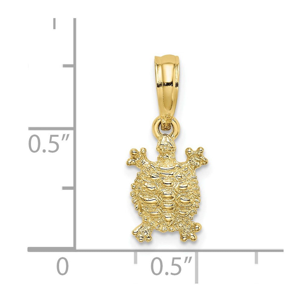 10K 2-D Land Turtle Charm