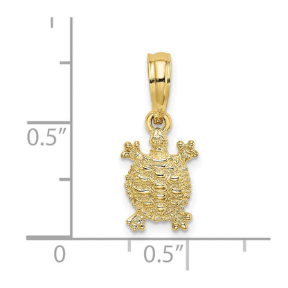 10K 2-D Land Turtle Charm