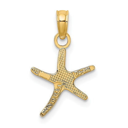 10k Polished Mini Dancing Starfish Charm