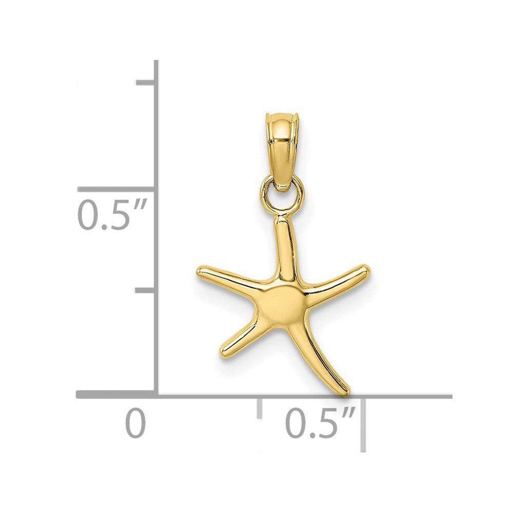 10k Polished Mini Dancing Starfish Charm