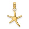10k Polished Mini Dancing Starfish Charm