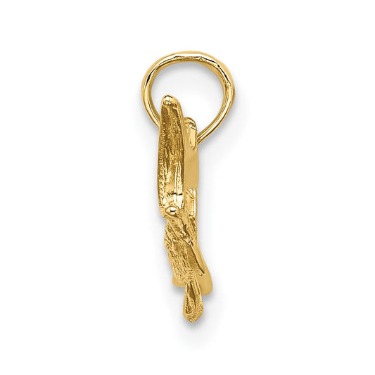 10K Textured 2-D Marlin Fish Charm