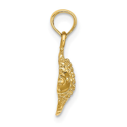 10K 2-D Textured Gold Fish Charm