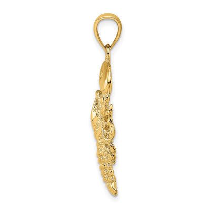 10K Large 2-D Textured Maine Lobster Charm