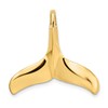 10K 3-D Polished and Textured Whale Tail Charm