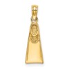 10K Scuba Flipper Charm