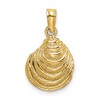 10K Clam Shell Charm