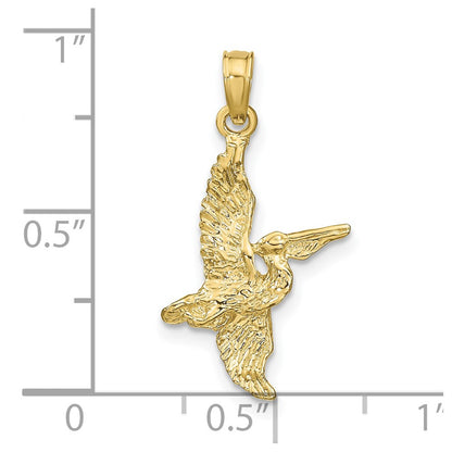 10K 3-D Pelican Flying Charm