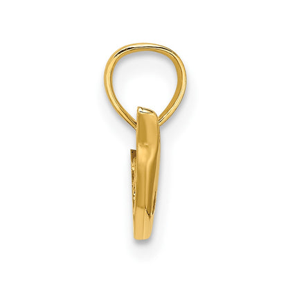 10K Polished Mini Dolphin Charm
