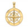 10K Large Nautical Compass Charm