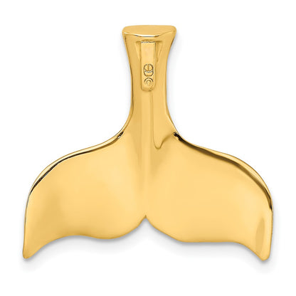 10K 3-D Polished Whale Tail Fits up to 4mm Fancy Only Omega Slide