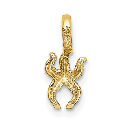 10K Mini Starfish with Fixed Bail Charm
