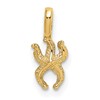 10K Mini Starfish with Fixed Bail Charm