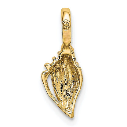 10K Mini Conch Shell Charm