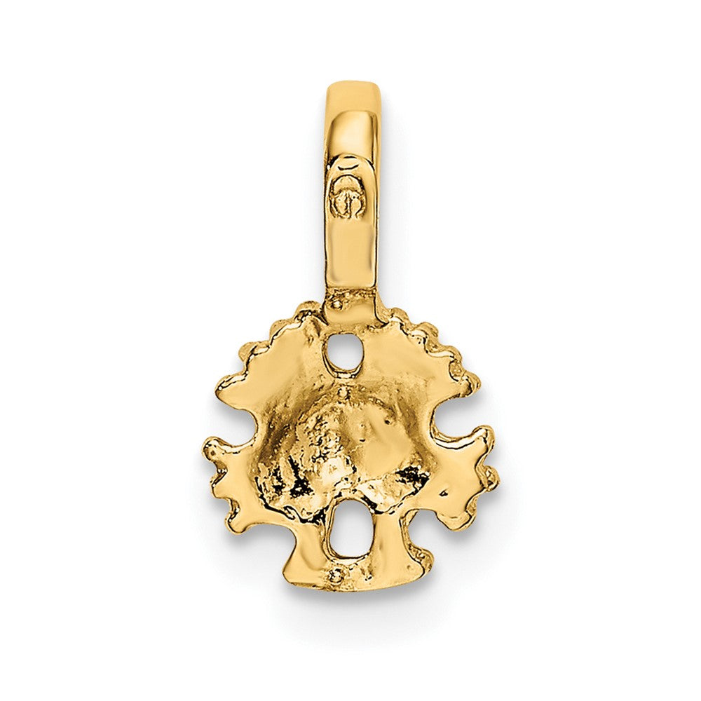 10K Mini Sand Dollar with Fixed Bail Charm