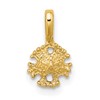 10K Mini Sand Dollar with Fixed Bail Charm