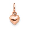 10K Rose Gold Polished 3-D Mini Heart Charm