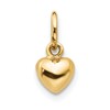 10K Polished 3-D Mini Heart Charm