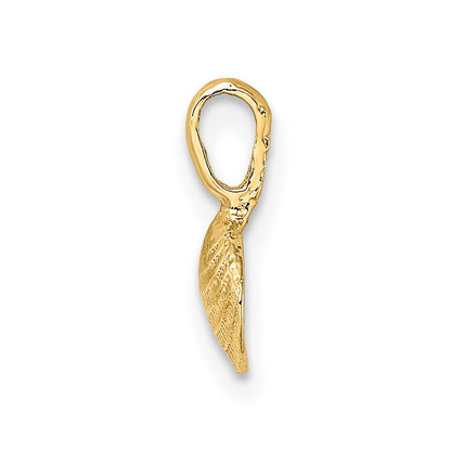 10K Mini Clam Shell Charm