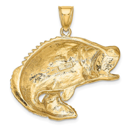 10K Large 2-D Bass Fish Jumping Charm