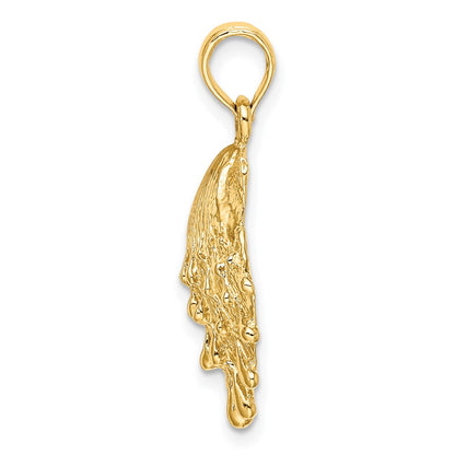 10K Lions Paw Shell Charm