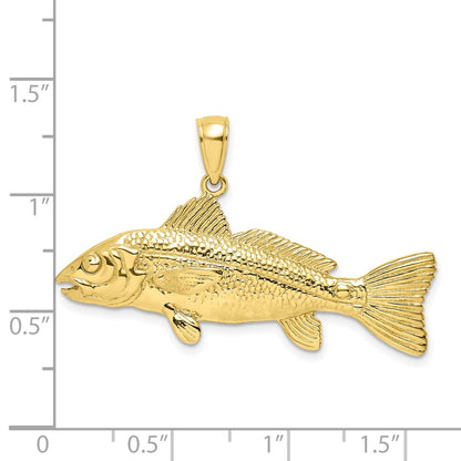 10K Large 3-D Red Fish Charm