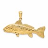 10K Large 3-D Red Fish Charm