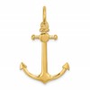 10K 3-D Small Anchor with Shackle Bail Charm