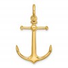 10K 3-D Anchor with Shackle Bail Charm