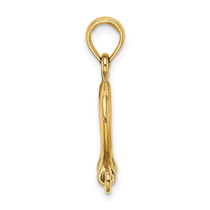 10K 3-D Small Shackle Link Screw Charm