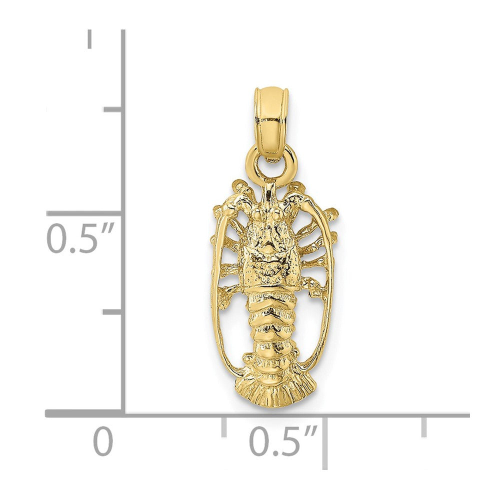 10K Florida Spiny Lobster with Out Claws Charm
