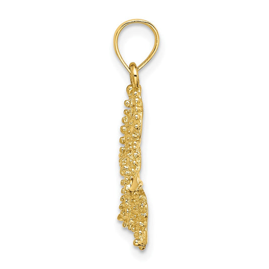 10K Beaded Starfish Charm