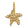 10K Starfish with Beaded Texture Charm