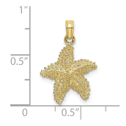 10K Starfish with Beaded Texture Charm